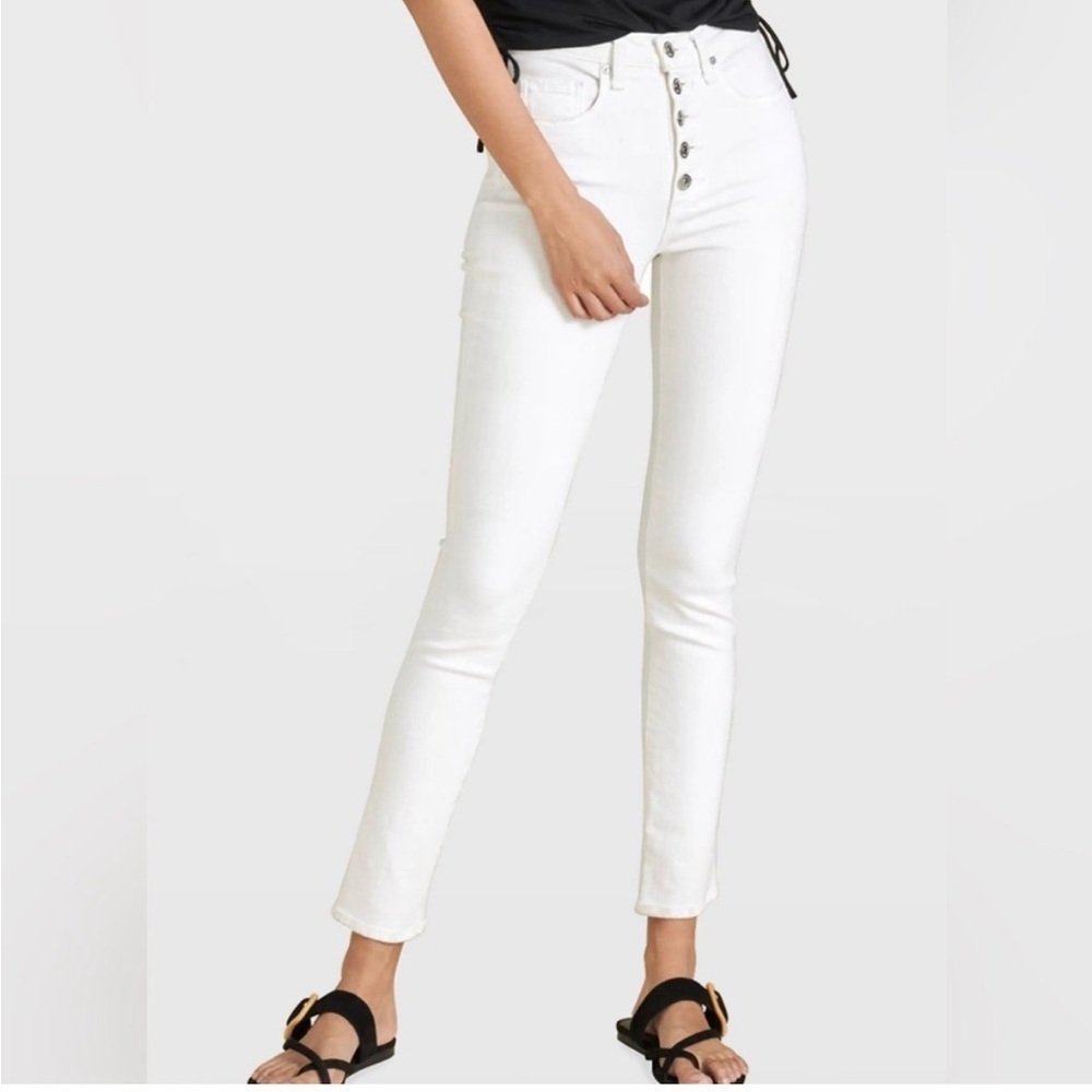 Veronica Beard Debbie Skinny High Rise Jeans Size 26/2 White